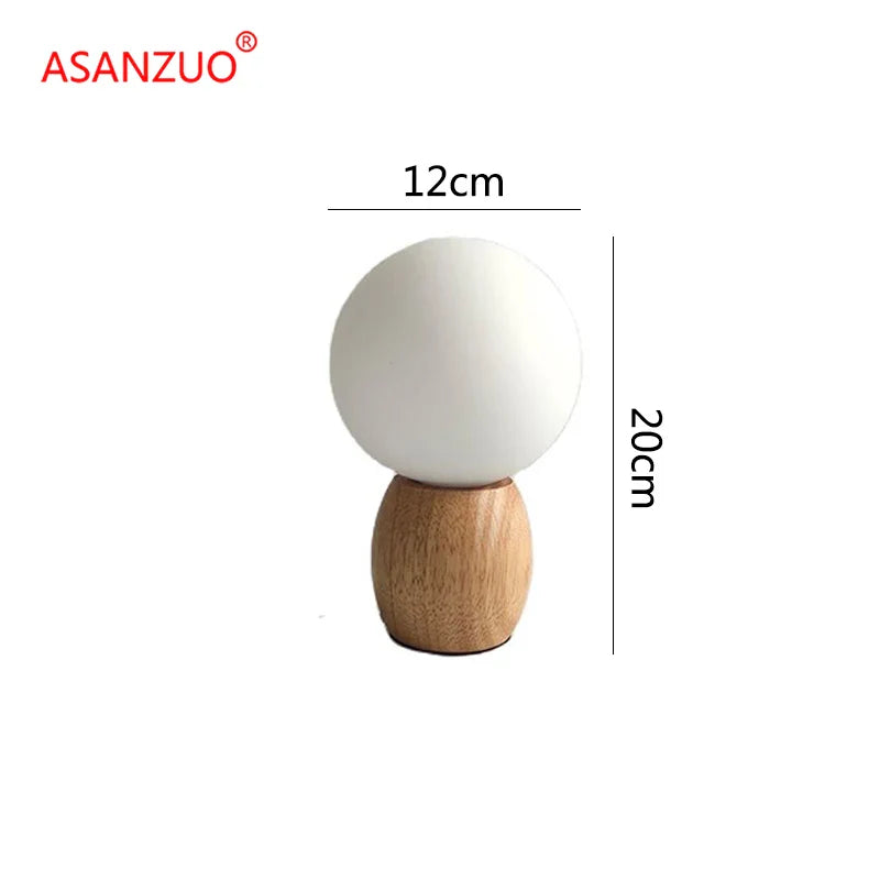 Afralia™ Milk White Glass Ball Table Lamp