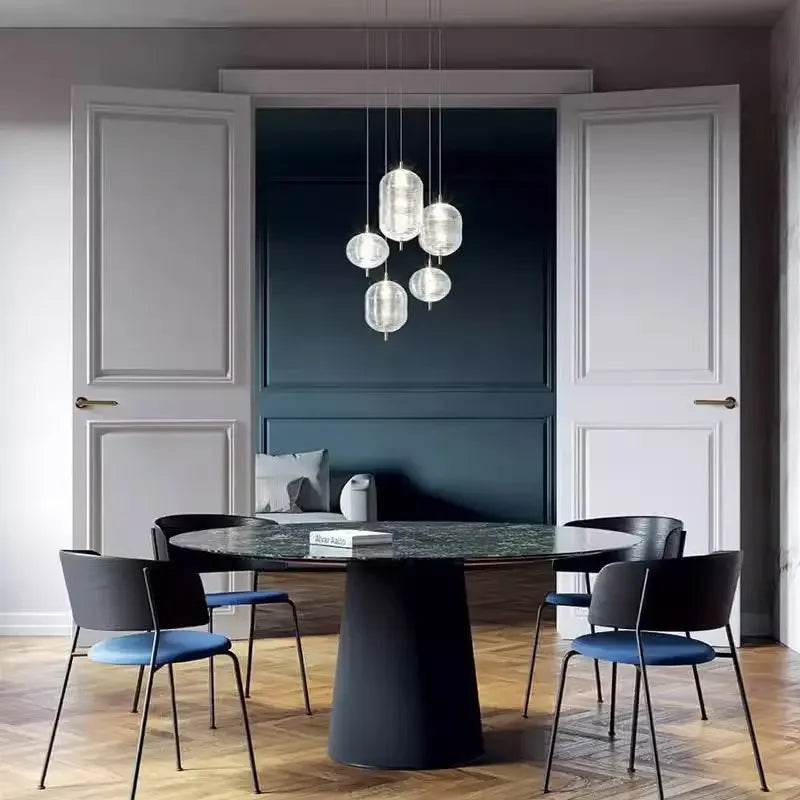 Afralia™ Nordic Glass Pendant Chandelier Bedroom Dining Hall Lighting Fixture