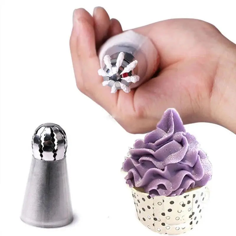 Afralia™ Cupcake Stainless Steel Piping Nozzles Pastry Tips Flower Decoration Tools
