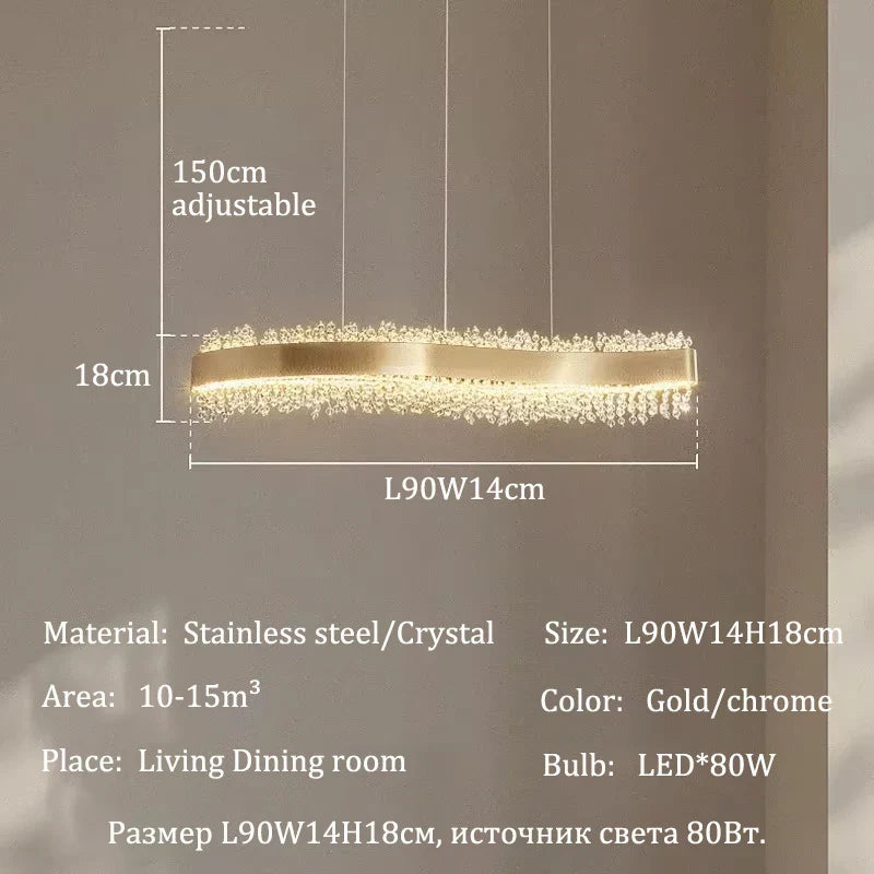 Afralia™ Crystal Chandeliers: Modern Luxury Lighting for Dining Room, Bar, Ceiling - Pendant Fixtures