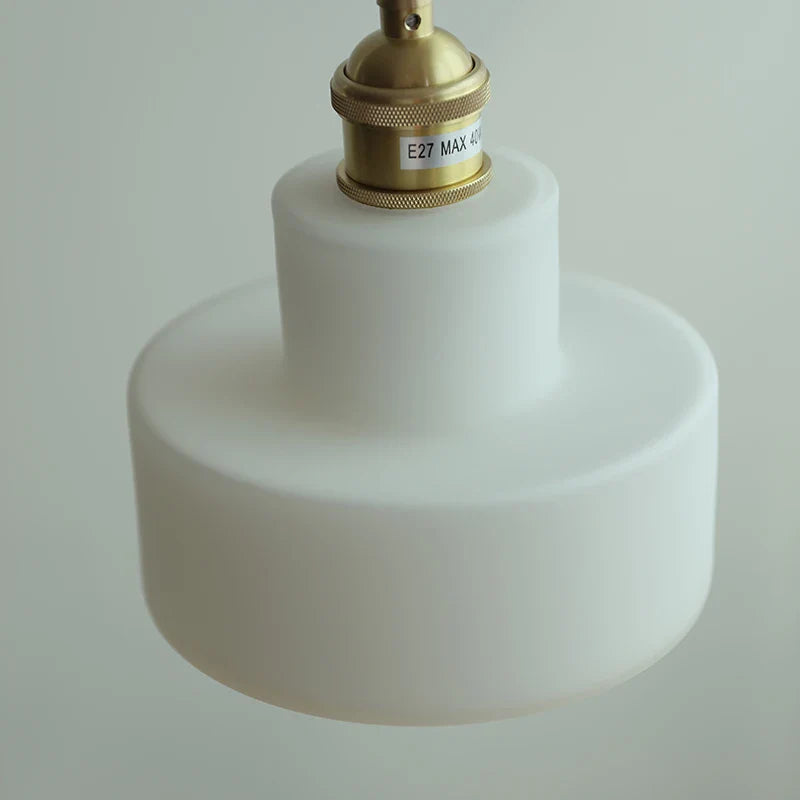 Afralia™ White Glass LED Pendant Light - Modern Nordic Hanging Lamp for Home Decor