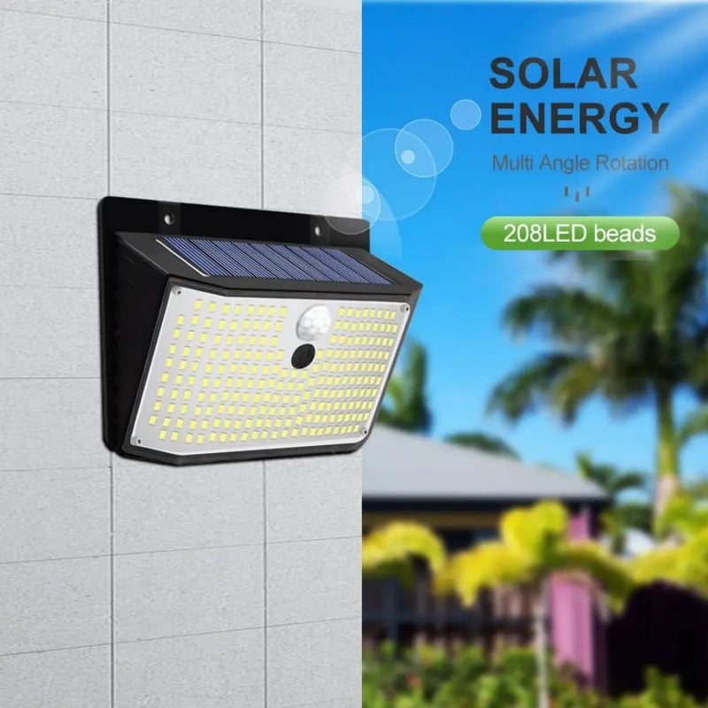 Afralia™ Solar Wall Lamp 158 LED Motion Sensor Security 3 Modes Yard Fence