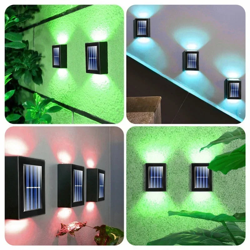 Afralia™ Solar Outdoor Spot Lights | Waterproof Street Wall Lamp Solar-Powered Garden Decor