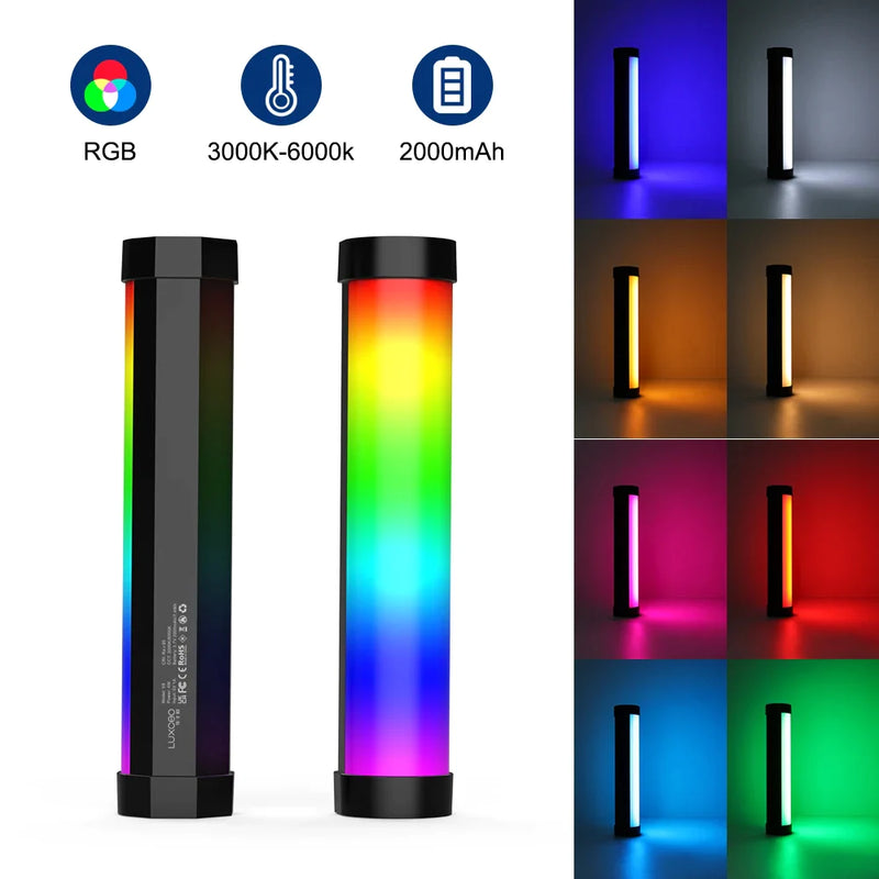 Afralia™ V8 RGB Light Wand Stick for TikTok Video Vlog - Handheld LED Photography Lamp