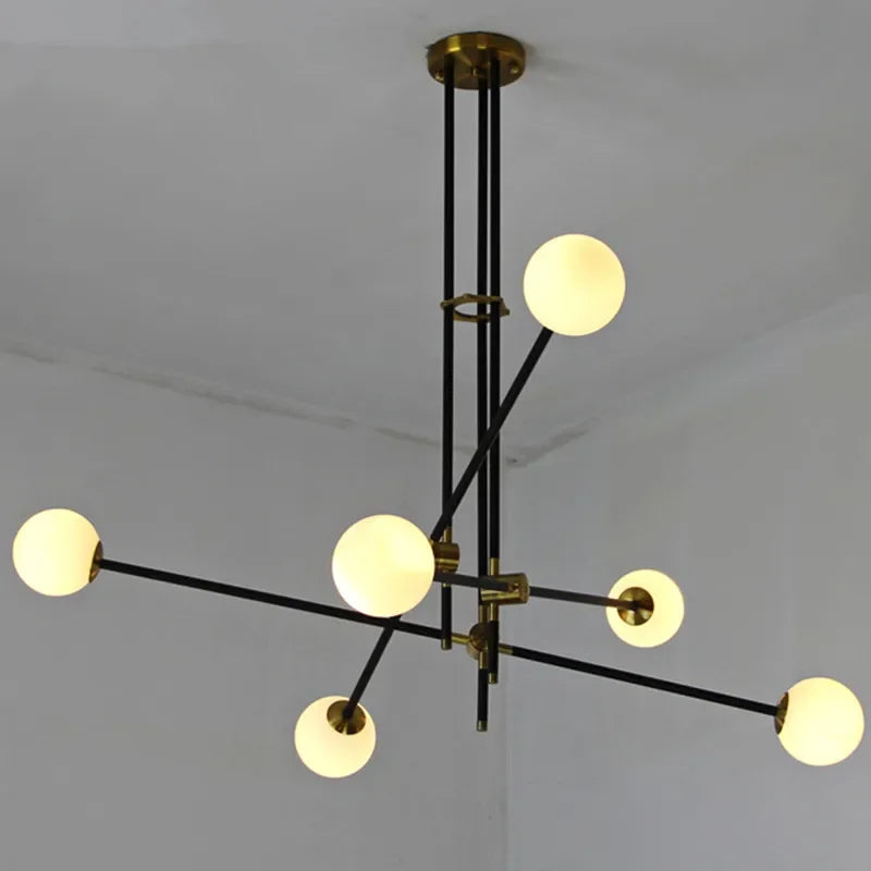 Afralia™ Magic Bean Glass Chandelier | Minimalist Molecular Living Room Lighting