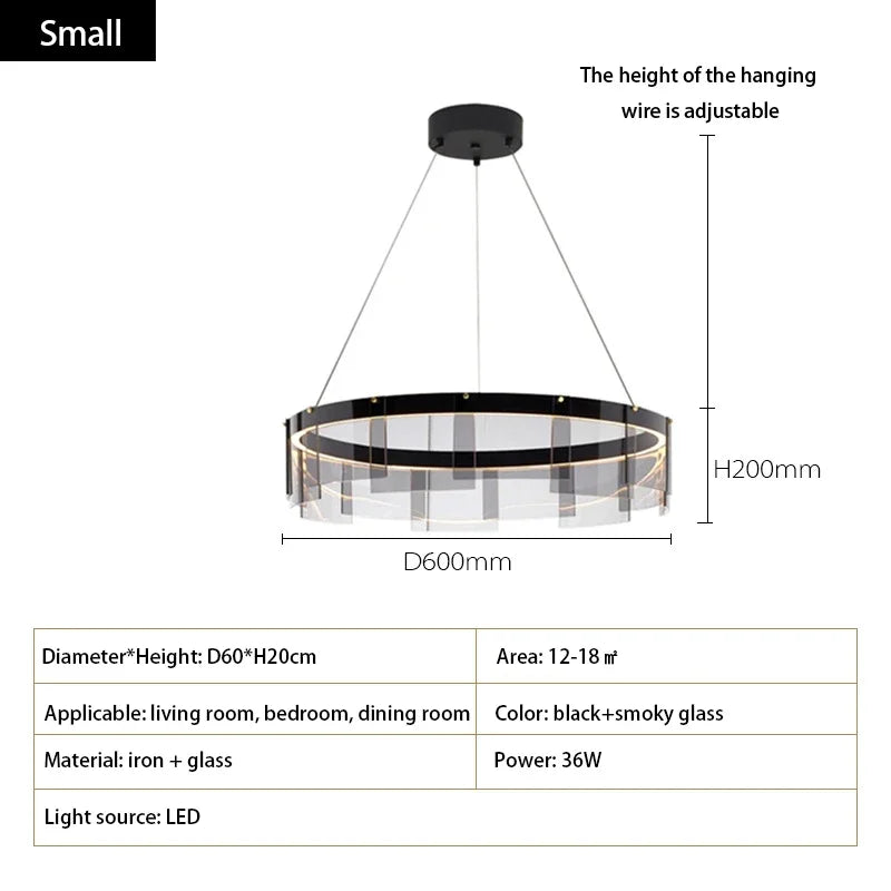 Afralia™ Glass Pendant LED Chandelier: Luxury Minimalist Design for Dining Hall Bedroom