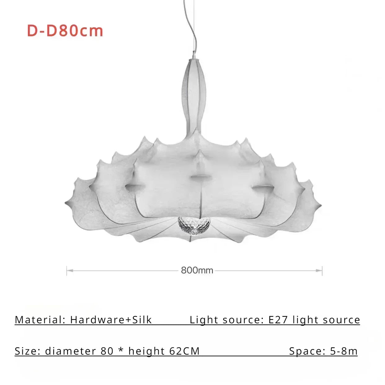 Afralia™ Wabi Sabi Silk Chandelier: Modern Designer Pendant Lighting for Living, Dining & Bedroom