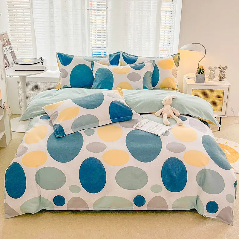 Afralia™ Soft Plant Printed Bedding Sets Cozy Quilt Cover for Summer & Autumn