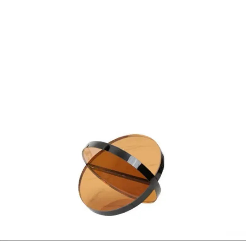 Afralia™ Intersect Glass Ball Semicircle Decoration - Transparent Geometric Home Decor