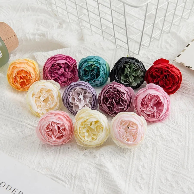 Afralia™ Silk Peony Roses: Multicolor Fake Flowers for Home Wedding DIY Decor & Crafts