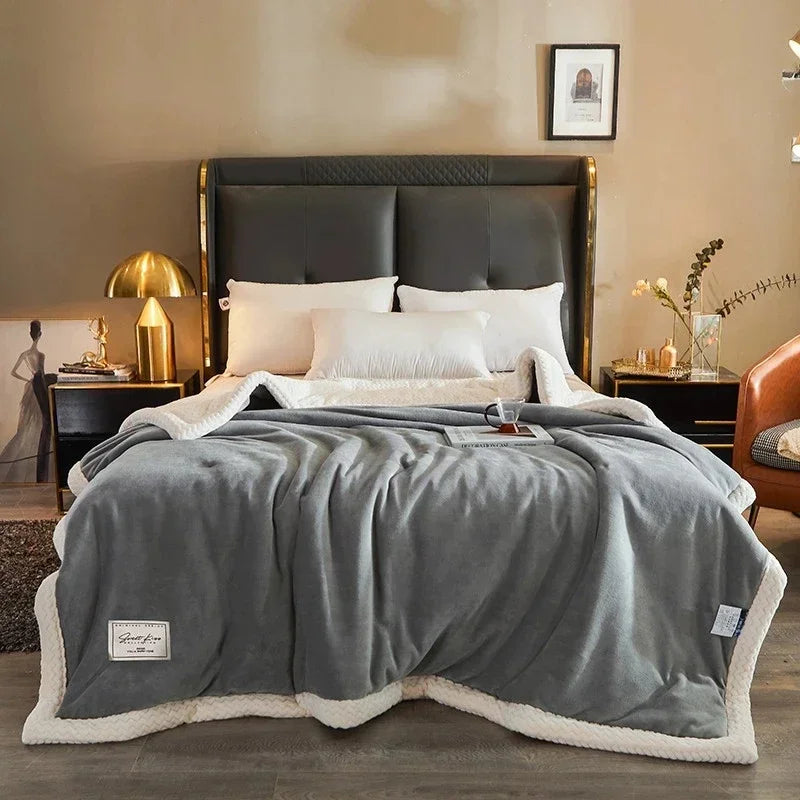 Afralia™ Cozy Winter Fleece Blanket | Queen Size Soft & Warm Duvet Quilt Blanket