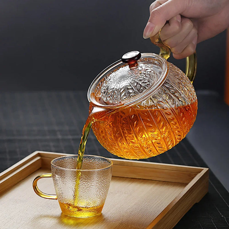 Afralia™ Glass Teapot Infuser Gaiwan Puer Japanese Tea Pot Kitchen Accessories