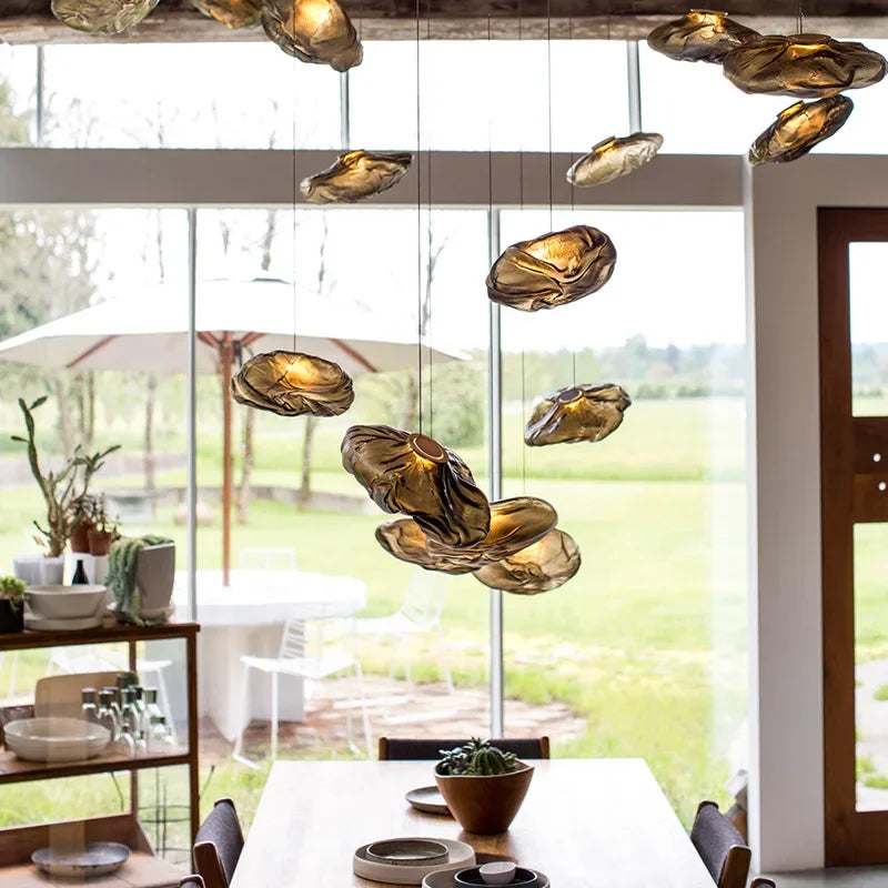Afralia™ Smoky Grey Glass Pendant Light: Artistic Hanging Lamp for Stylish Decor.