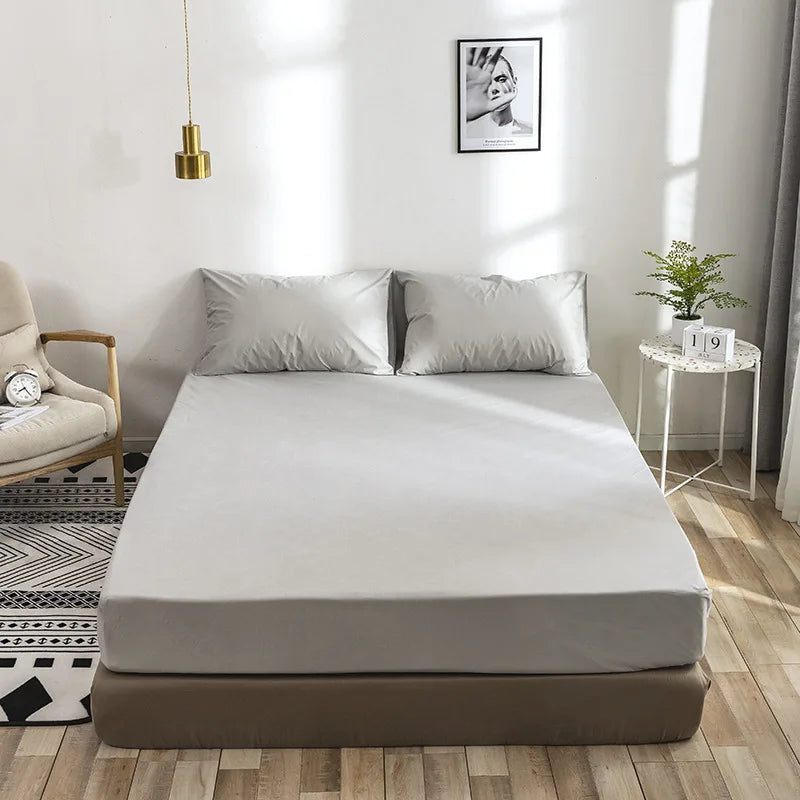 Afralia™ Waterproof Fitted Sheet with Elastic Band | Machine Washable Mattress Protector Cover