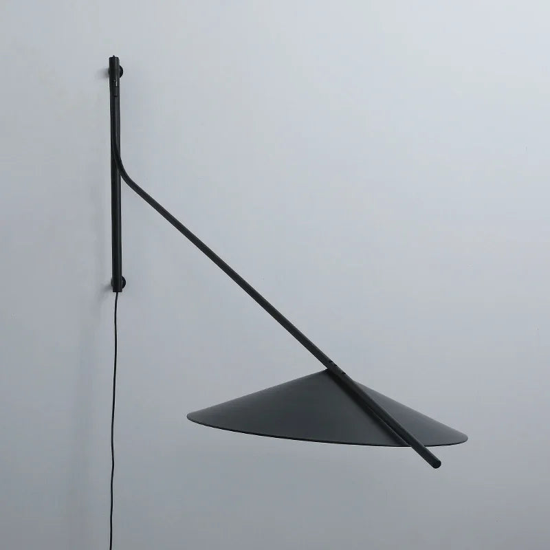 Afralia™ Modern Adjustable Wall Lamp Black LED Indoor Lighting Living Room Bedroom