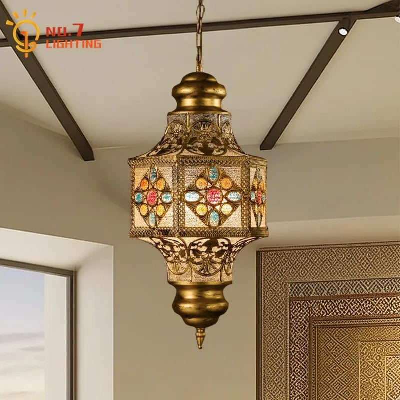 Afralia™ Vintage Iron Art Pendant Lights LED E27 Industrial Thai Hanging Lamps