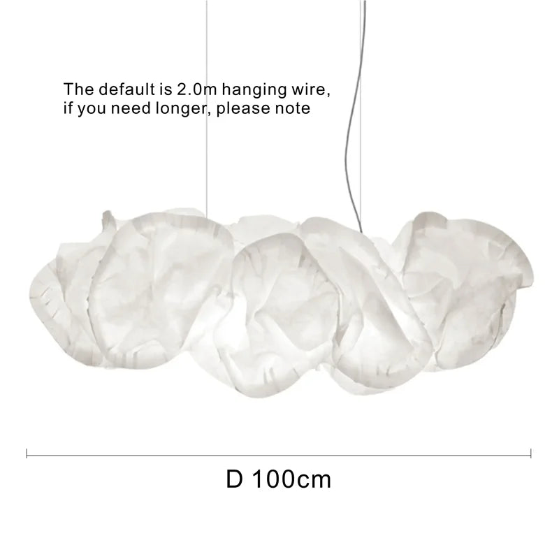 Afralia™ Cloud White Pendant Light: Rice Paper Ball Lampshade for Kitchen Island, Restaurant & Kids Room
