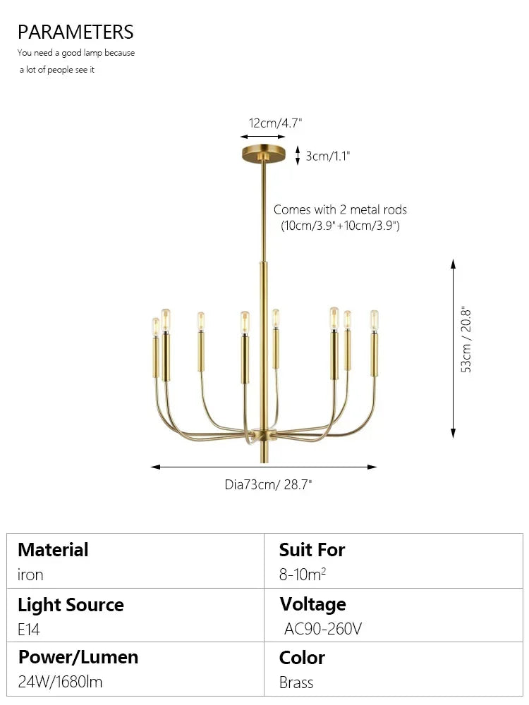 Afralia™ Modern Iron Chandelier E14 Droplight for Dining Room and Living Room