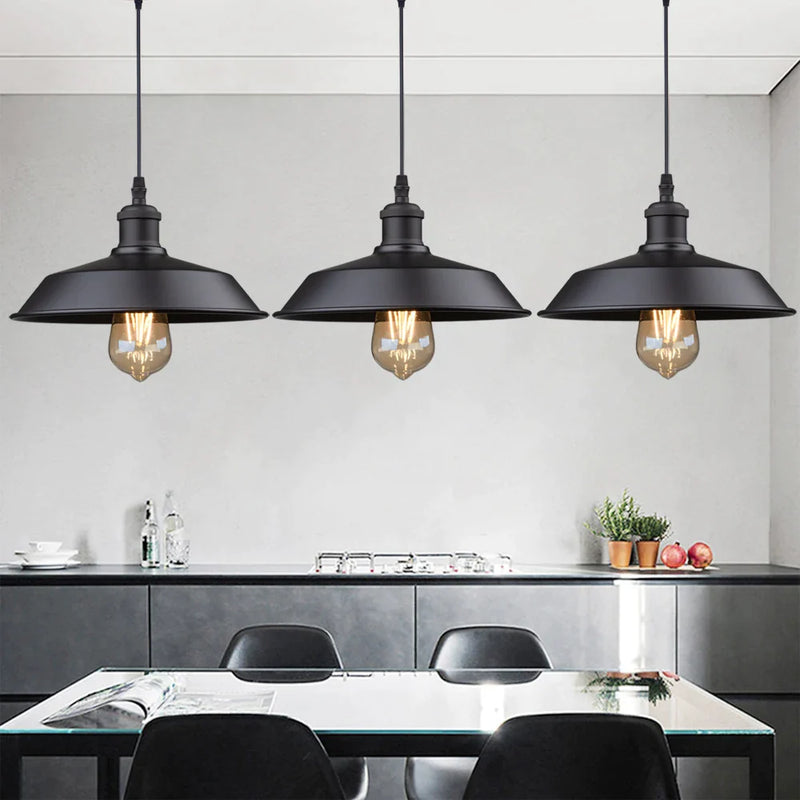 Afralia™ Black Farmhouse Pendant Light for Kitchen Island Stair Dining Hallway