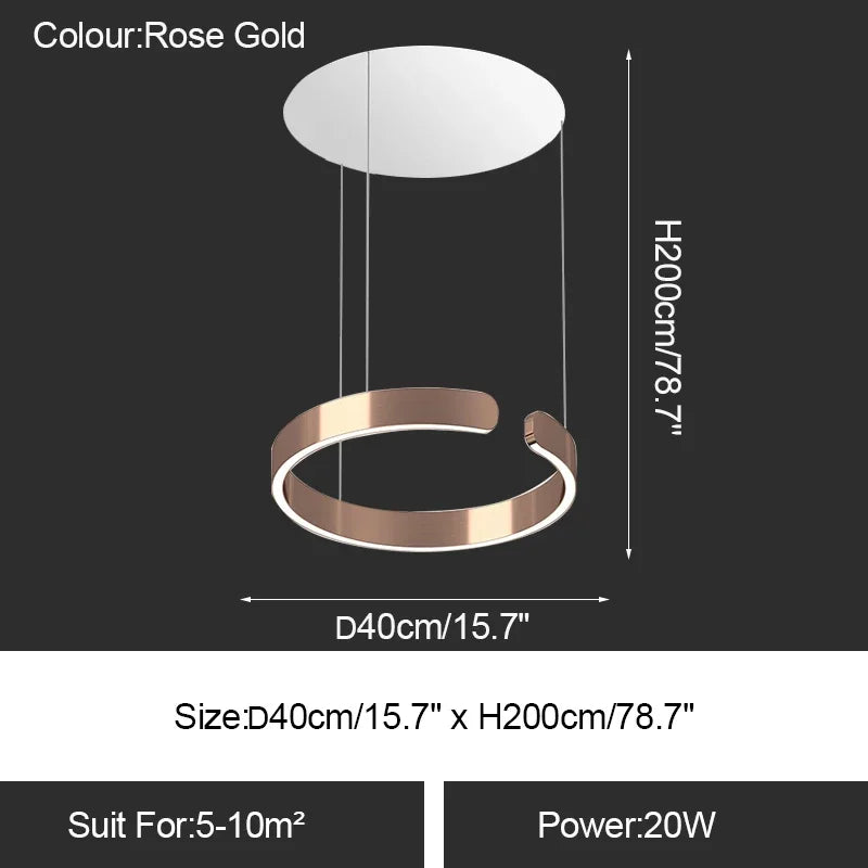 Afralia™ LED Ring Chandelier: Modern Dining Room Table Lighting & Home Decoration