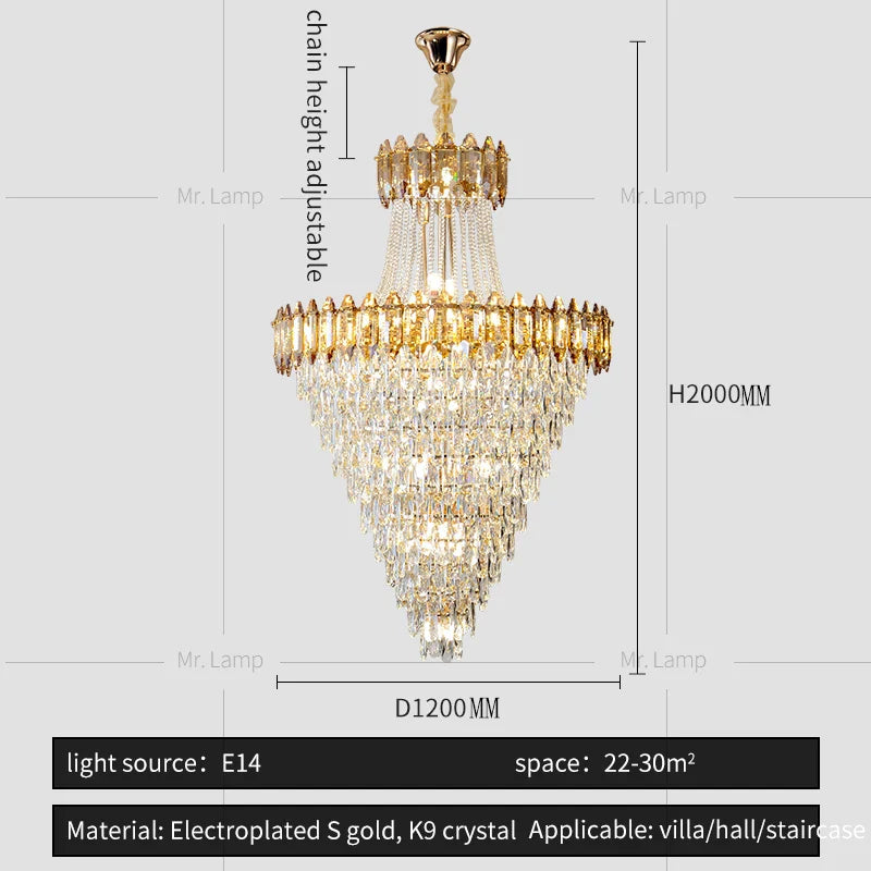 Afralia™ Postmodern Crystal Chandelier for Luxe Spaces
