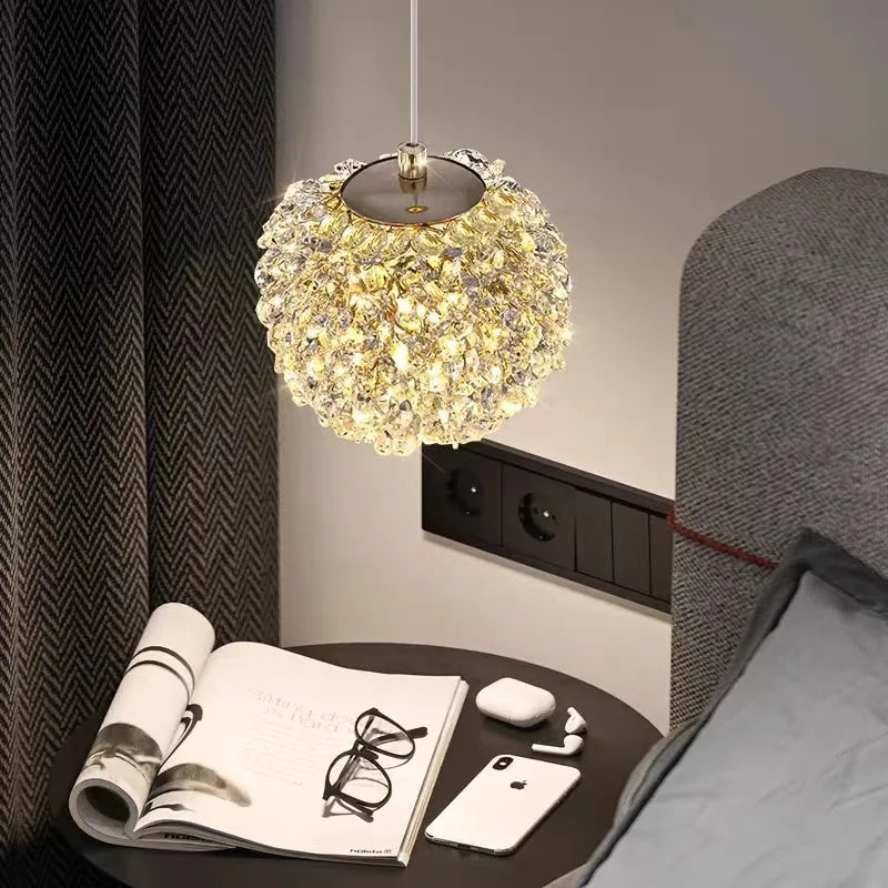 Afralia™ Luxury Pineapple Crystal Pendant Lamp for Modern Villa Lighting
