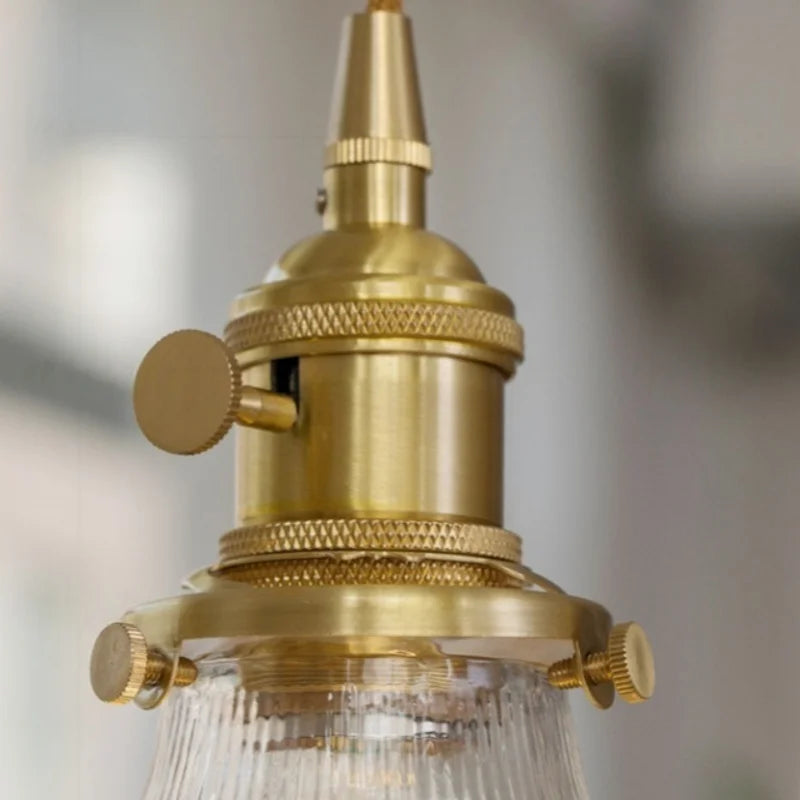 Afralia™ Clear Glass LED Pendant Light for Bedside Living Dining Decor