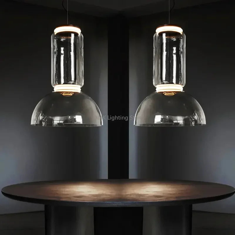 Afralia™ Minimalist Glass Pendant Light Chandelier for Home Decor