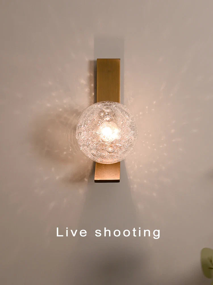 Afralia™ Bubble Glass Wall Sconce Lamps LED Modern Background Light