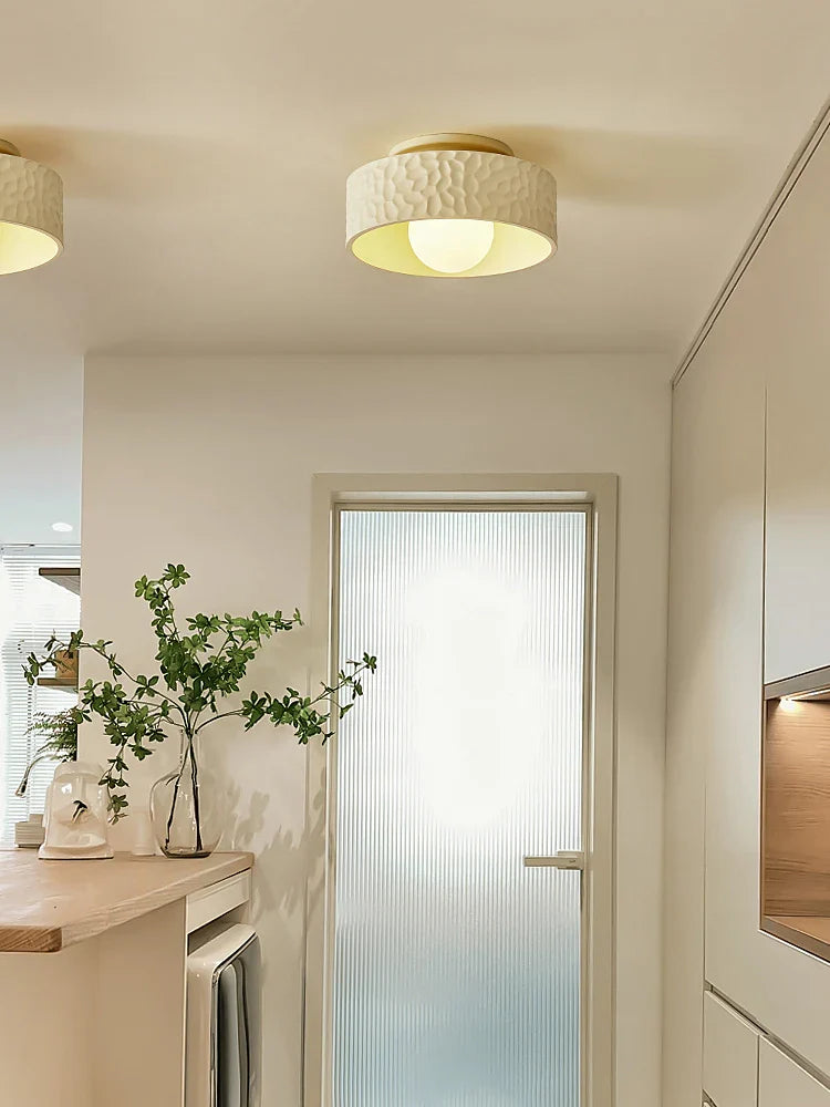 Afralia™ Cream Ceiling Light LED Fixture for Living Room Bedroom Hallway