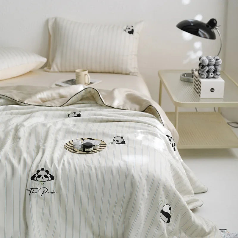 Afralia™ Summer Quilt Set with Sheets & Pillowcases, Breathable Cotton Blend, Machine Washable