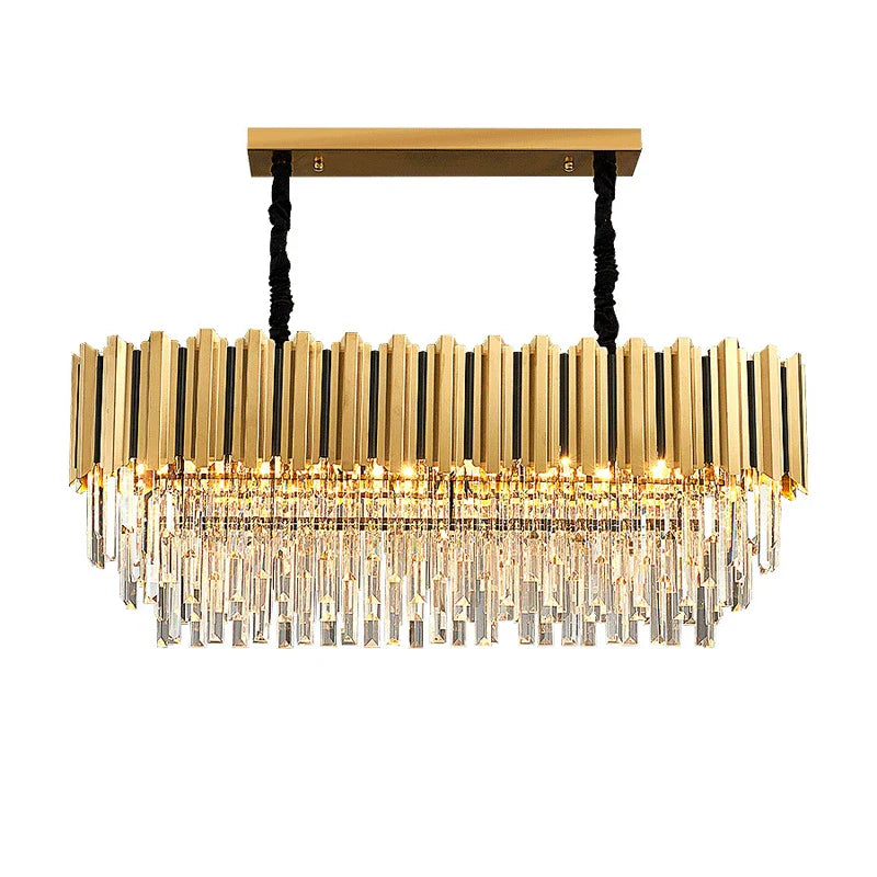 Afralia™ Gold Crystal LED Chandelier: Modern Luxe Lighting Fixture for Home Decor