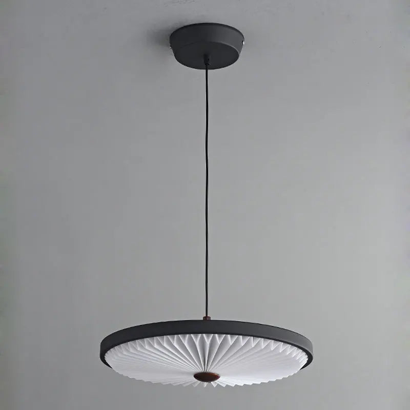 Afralia™ Modern Pleated Black and White LED Pendant Chandelier