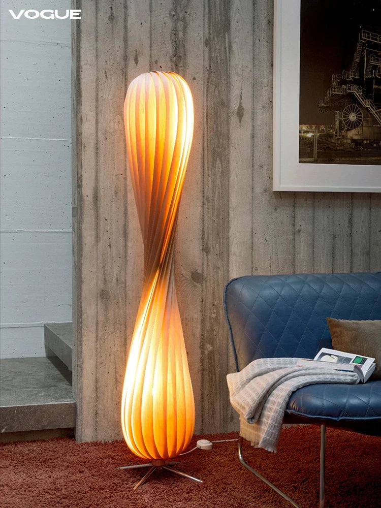 Afralia™ Wabi Sabi Wooden Floor Lamp for Retro Simple Home Art