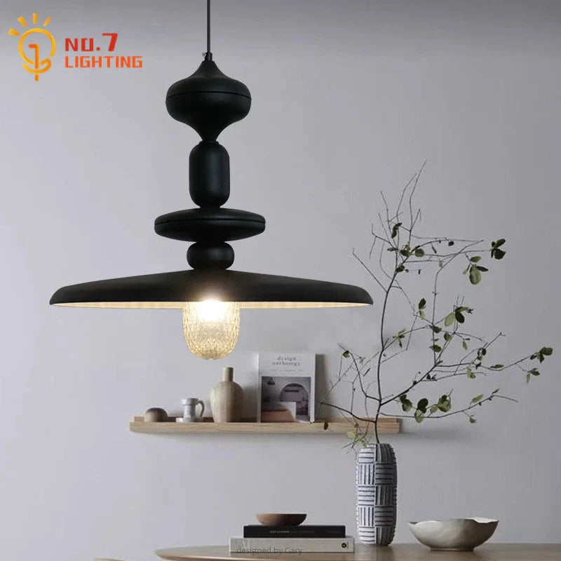 Afralia™ Black Gyroscope Pendant Lights LED G9 Crystal Iron Art Minimalist Luxury