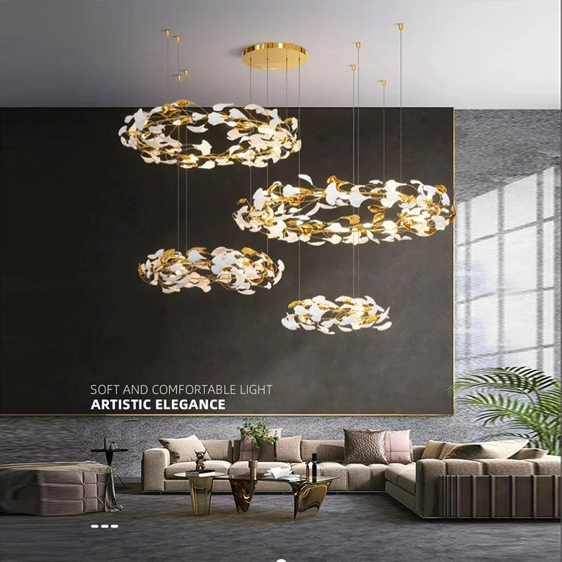 Afralia™ Modern LED Pendant Chandelier for Living Room Dining Room Indoor Lighting