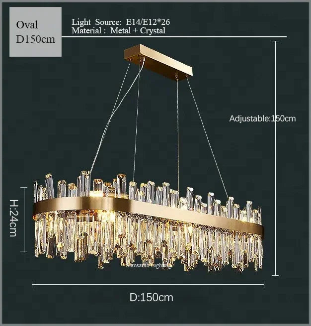 Afralia™ Crystal LED Chandelier for Luxurious Living & Dining Spaces