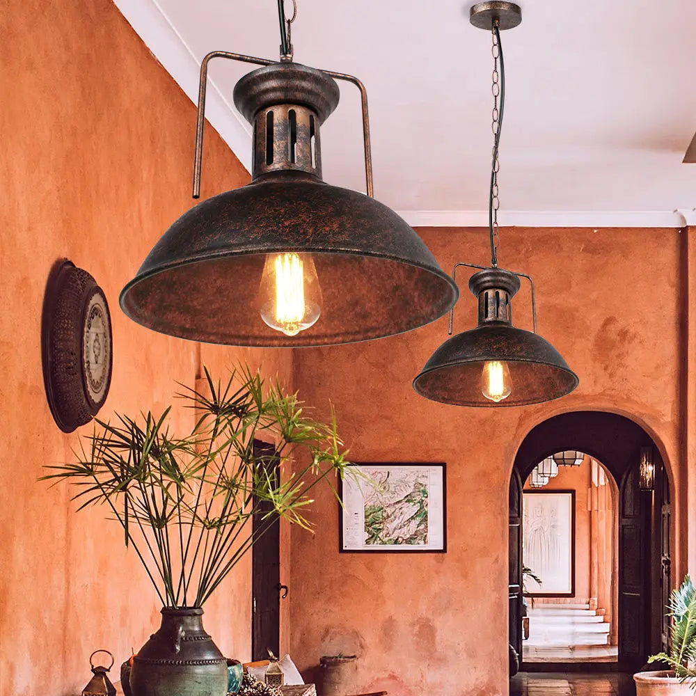 Afralia™ Rustic Metal Chandeliers: Vintage Industrial Pendant Lights for Home, Restaurant, Bar