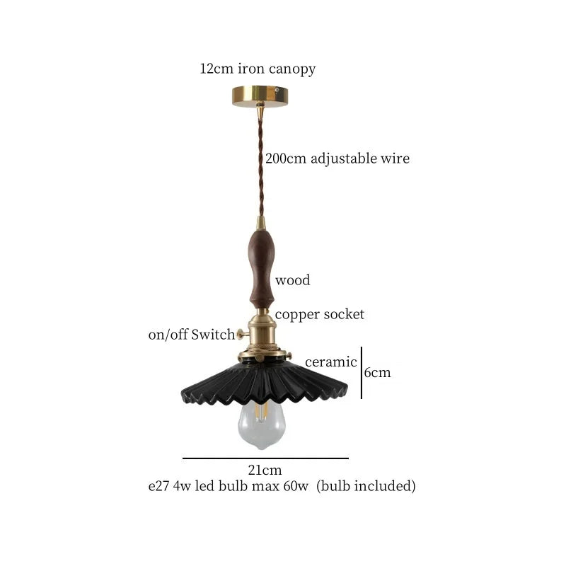 Afralia™ Ceramic LED Hanging Pendant Light - Modern Nordic Design for Home Decor