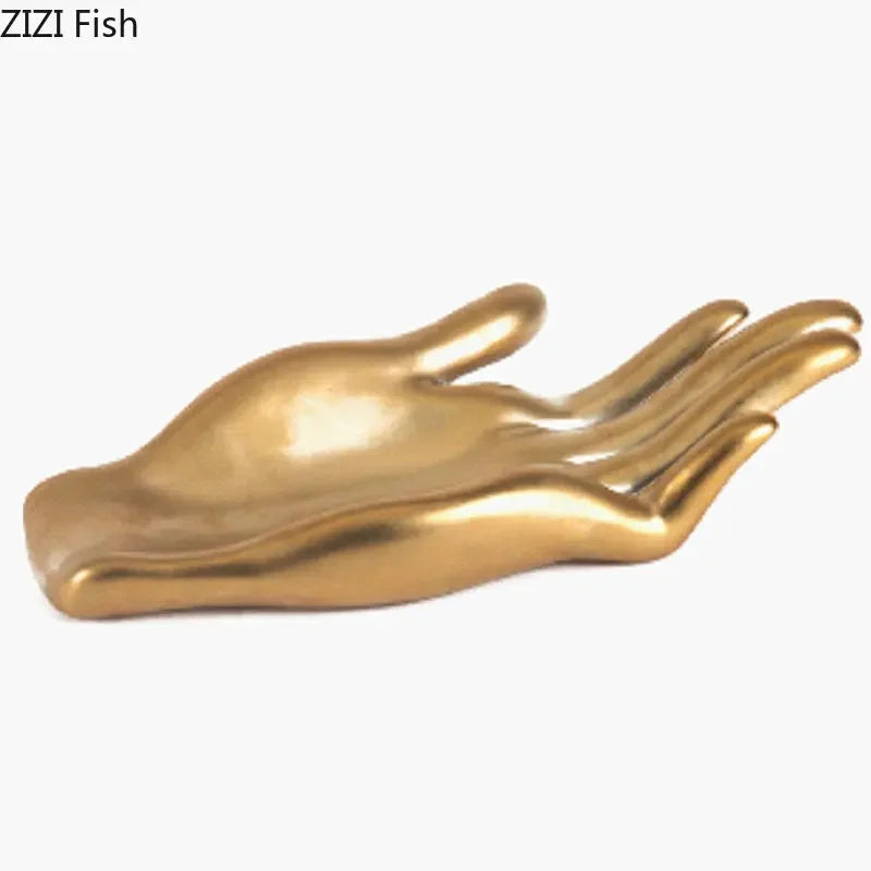 Afralia™ Hand Palm Ceramic Fruit Plate Tray Home Decor