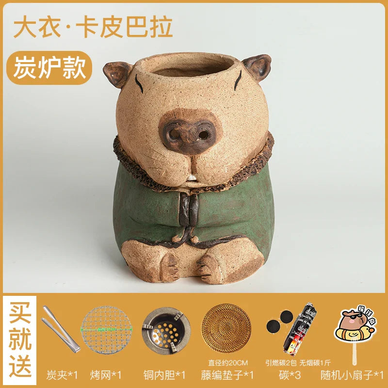 Afralia™ Handmade Refractory Carbon Oven Surrounding Stove Electric Ceramic Stove