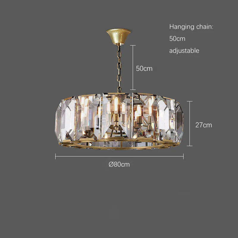 Afralia™ LED Crystal Chandelier Lustre Hanging Lamps for Dinning Room