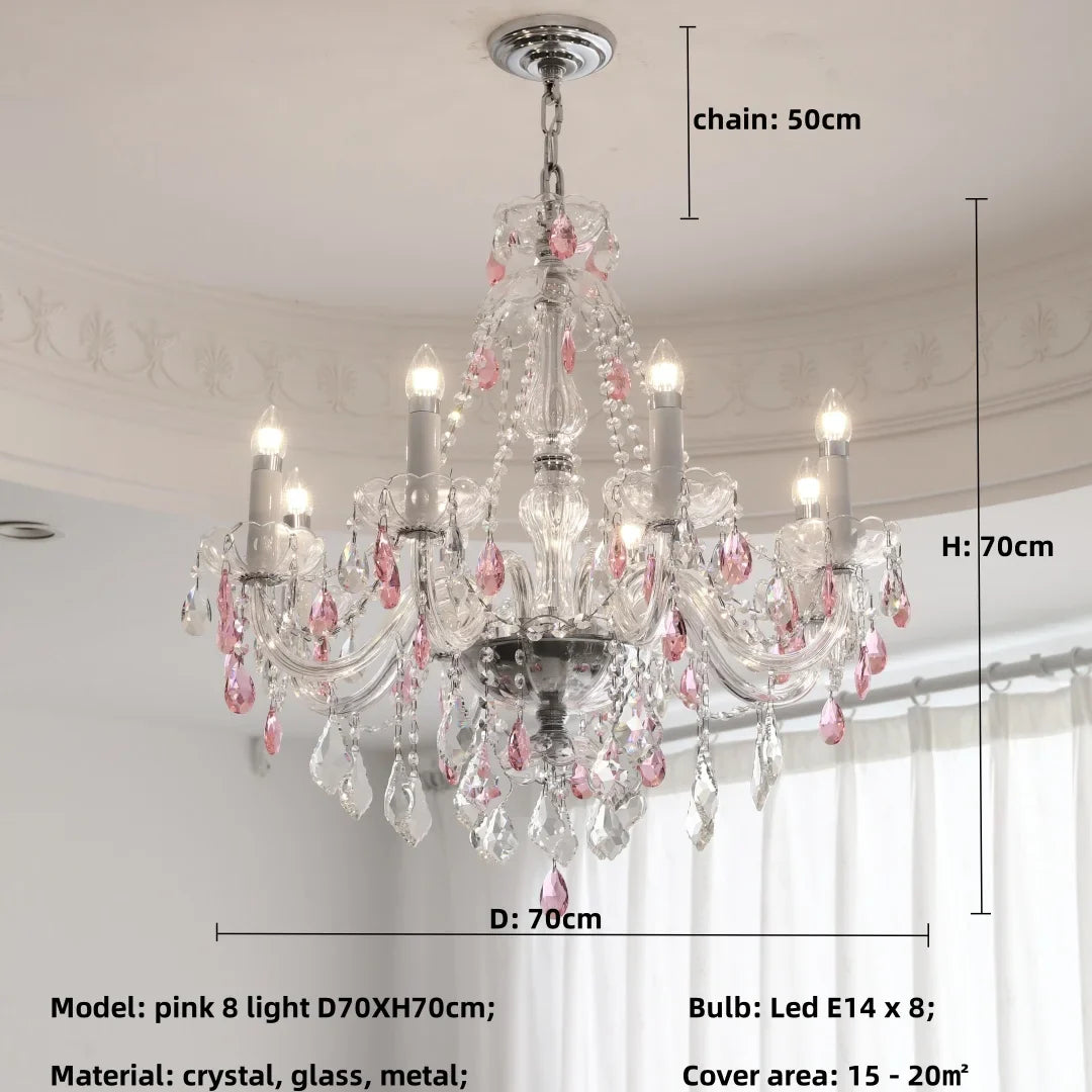 Afralia™ Blue Crystal Chandelier: Luxury E14 Pendant Lights for Living Room and Bedroom