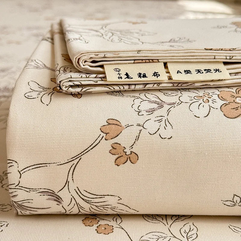 Afralia™ Cooling Cotton Flower Print Bed Cover Matress Protector