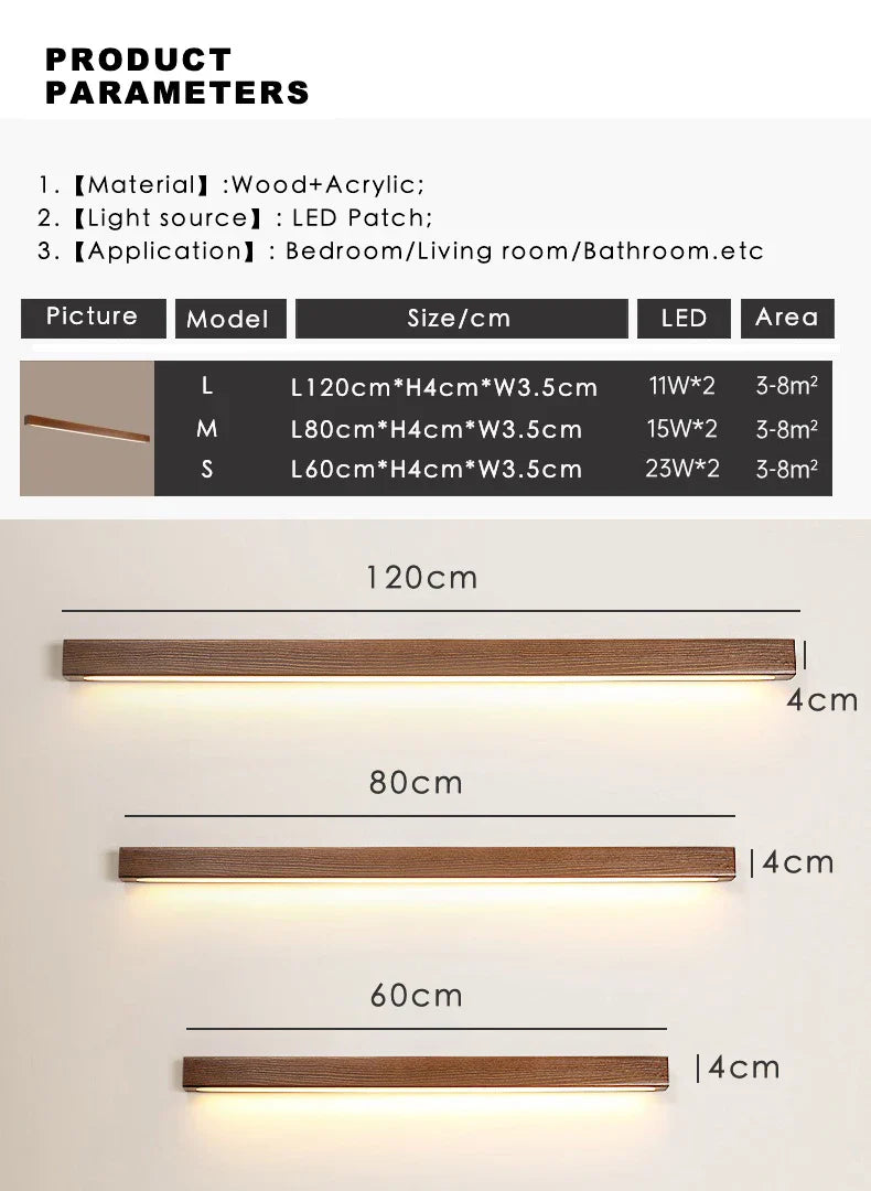 Afralia™ Wooden LED Tricolor Wall Lights for Living Bedroom Study Hotel