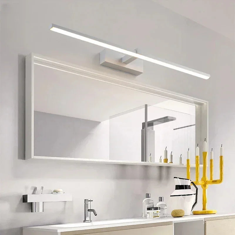 Afralia™ Minimalist LED Wall Light Mirror Bathroom Sconce Luminaires