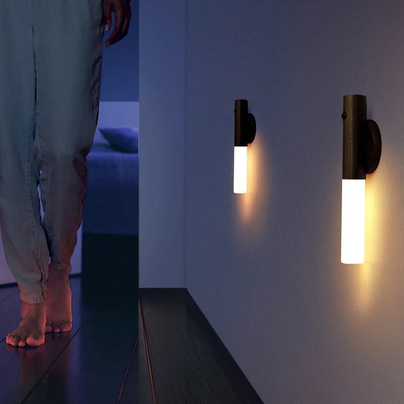 Afralia™ BodySense LED Rechargeable Night Light for Corridor Cabinet and Toilet Lamp