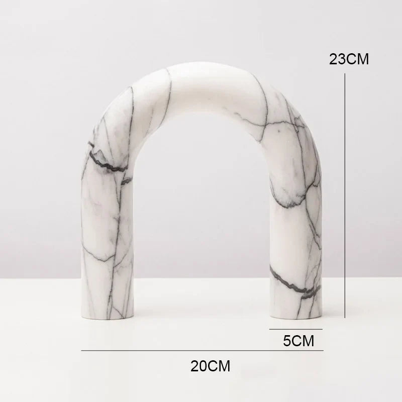 Travertine Marble Arch Decor by Afralia™ for Stylish Home Accents