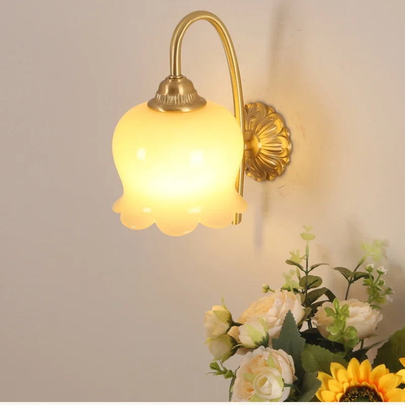 Afralia™ Copper LED Wall Sconce - Modern Nordic Bedroom Light Fixture