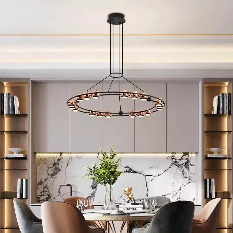 Afralia™ Stainless Steel Pendant Lamp: Modern Luxury Chandelier for Living Room, Bedroom, and Restaurant
